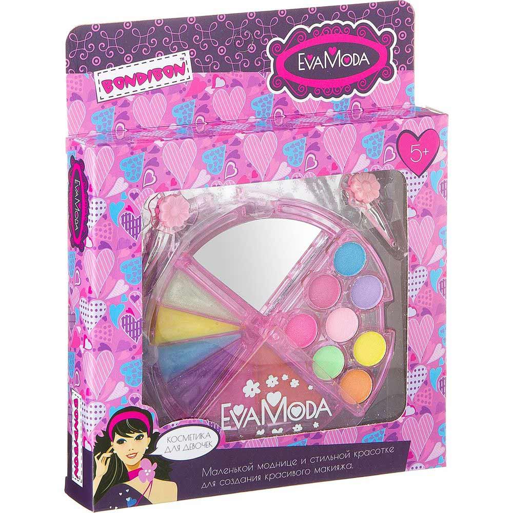 Bondibon Eva Moda набор детской декоративной косметики Косметичка-долька с зеркалом 4х-уровневая (тени 8 оттенков, блеск для губ 6 оттенков)
Bondibon Eva Moda набор детской декоративной косметики Косметичка-долька с зеркалом 4х-уровневая (тени 8 оттенков, блеск для губ 6 оттенков)