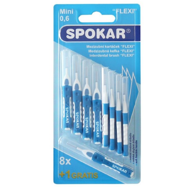 Spokar Flexi 0,6 Интердентальный цилиндрический ершик с гибкой двукомпонентной ручкой 8 + 1 шт
Spokar Flexi 0,6 Интердентальный цилиндрический ершик с гибкой двукомпонентной ручкой 8 + 1 шт