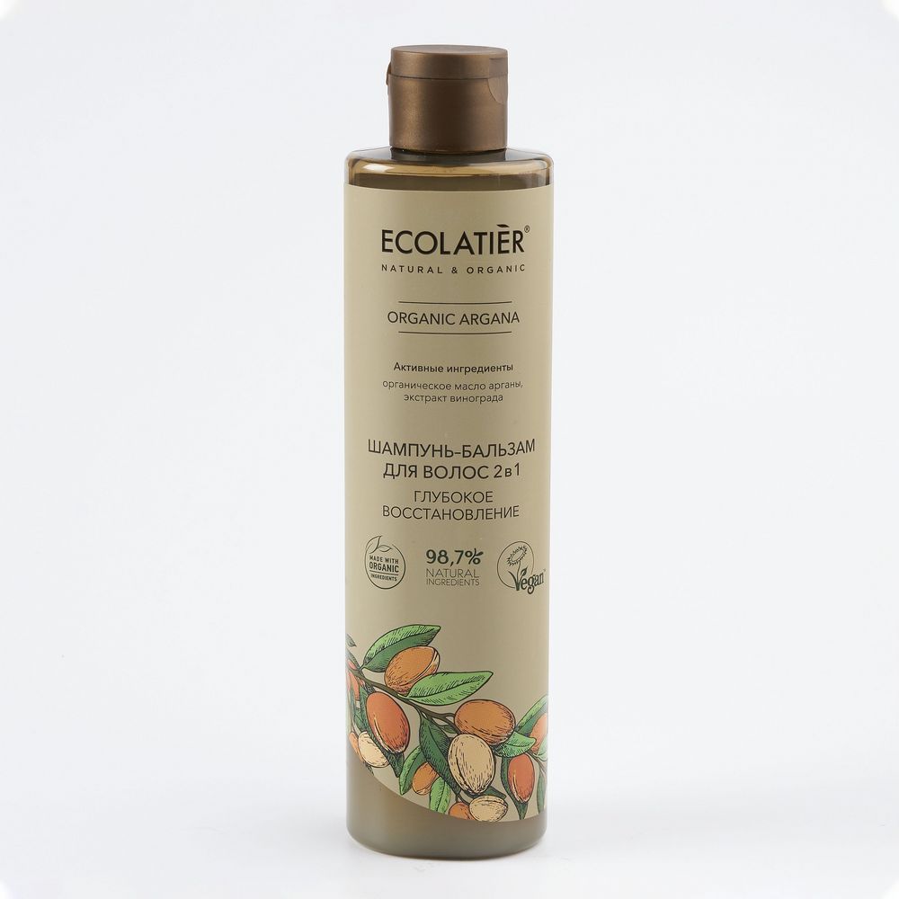 Ecolatier GREEN Шампунь-бальзам для волос 2в1 Глубокое восстанавление Аргана 350мл
Ecolatier GREEN Шампунь-бальзам для волос 2в1 Глубокое восстанавление Аргана 350мл