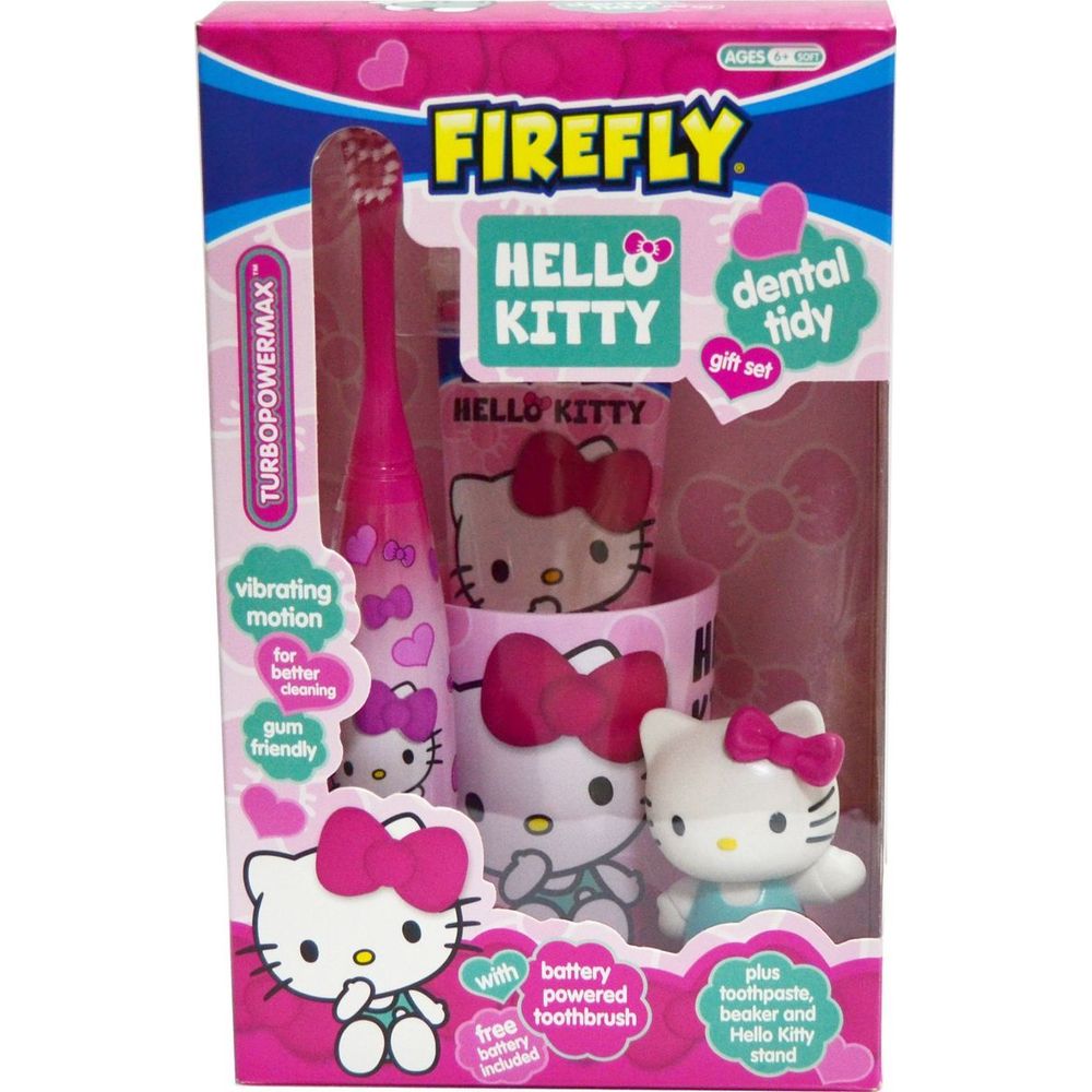 Hello Kitty Dental tidy Gift Set Набор: подставка с игрушкой, стакан, щетка Turbo на батарейке, паста 75мл
Hello Kitty Dental tidy Gift Set Набор: подставка с игрушкой, стакан, щетка Turbo на батарейке, паста 75мл