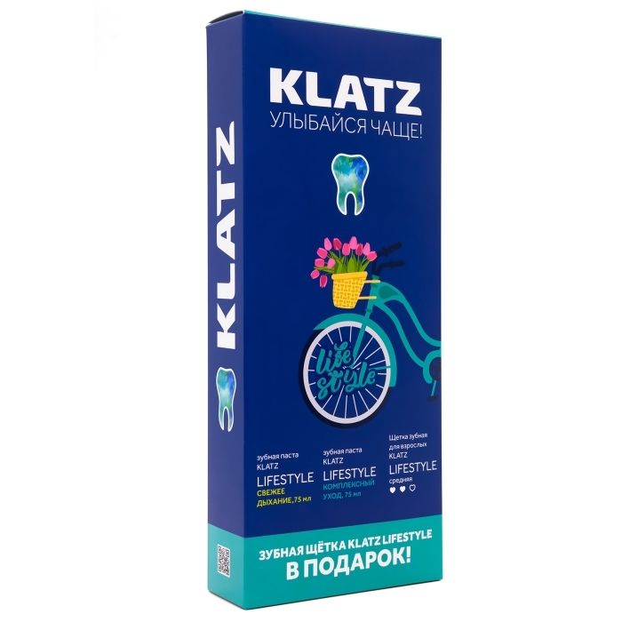 Klatz LIFESTYLE Набор Зубная паста Свежее дыхание 75мл+Комплексный уход 75мл+Зубная щетка средняя
Klatz LIFESTYLE Набор Зубная паста Свежее дыхание 75мл+Комплексный уход 75мл+Зубная щетка средняя