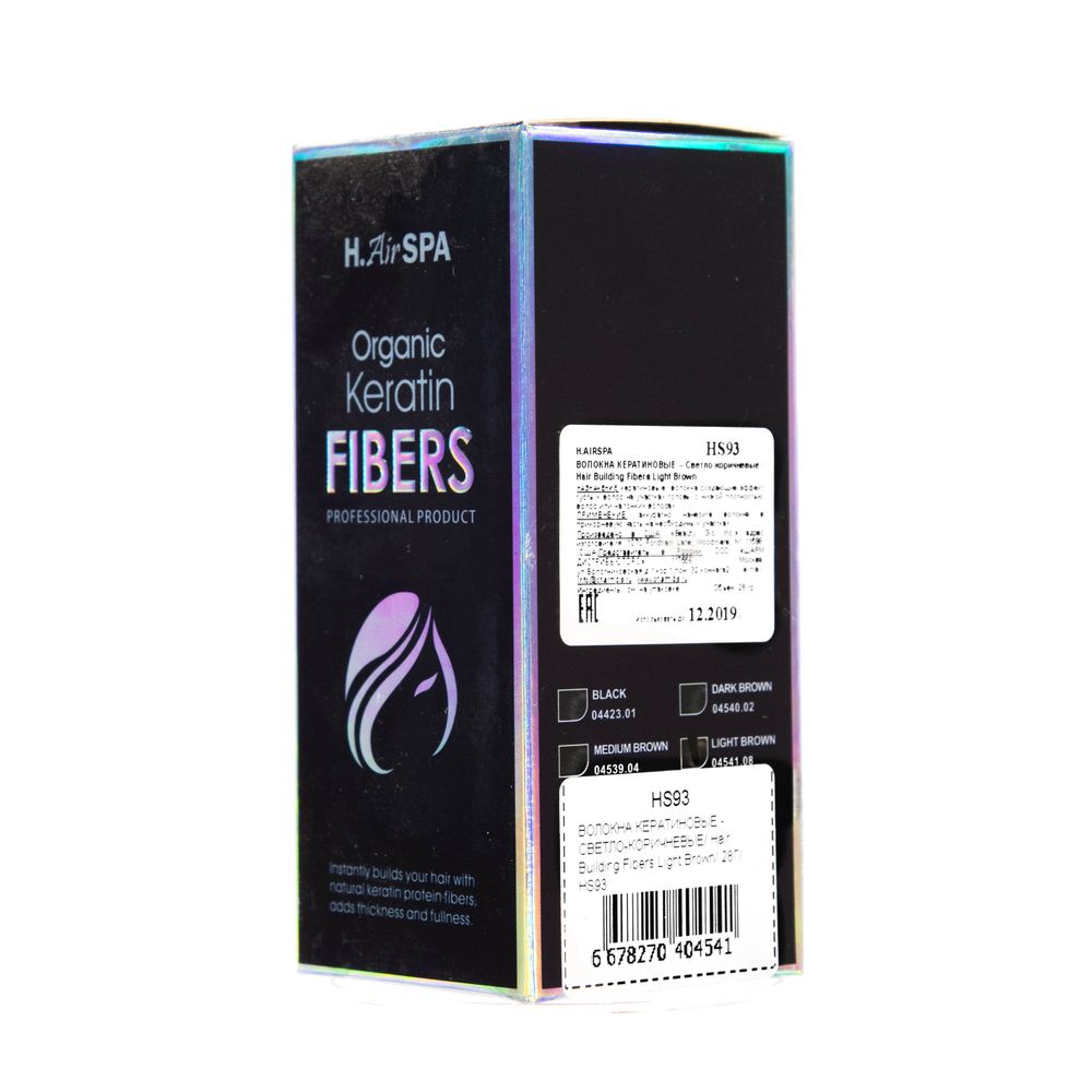 H.AIRSPA Волокна кератиновые светло-коричневый - Hair Building Fibers Light Brown 28г HS93
H.AIRSPA Волокна кератиновые светло-коричневый - Hair Building Fibers Light Brown 28г HS93