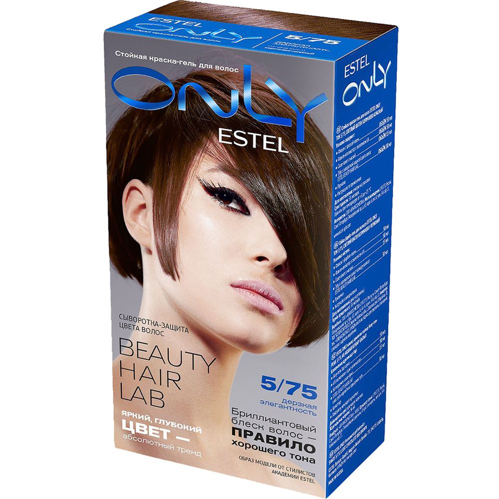 Estel Only Стойкая краска-гель для волос 5/75 Светлый шатен коричнево-красный
Estel Only Стойкая краска-гель для волос 5/75 Светлый шатен коричнево-красный