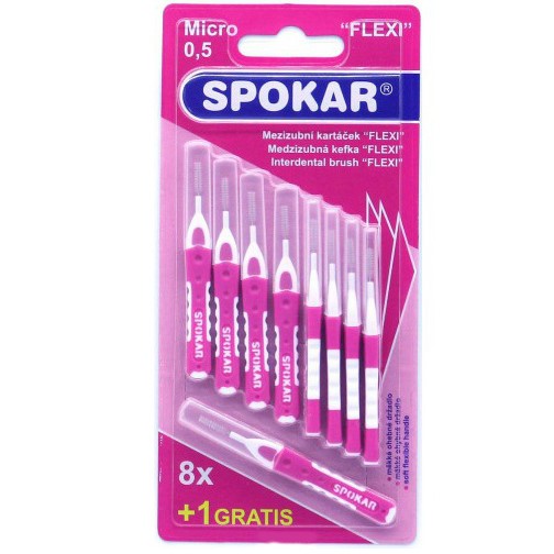 Spokar Flexi 0,5 Интердентальный цилиндрический ершик с гибкой двукомпонентной ручкой 8 + 1 шт
Spokar Flexi 0,5 Интердентальный цилиндрический ершик с гибкой двукомпонентной ручкой 8 + 1 шт