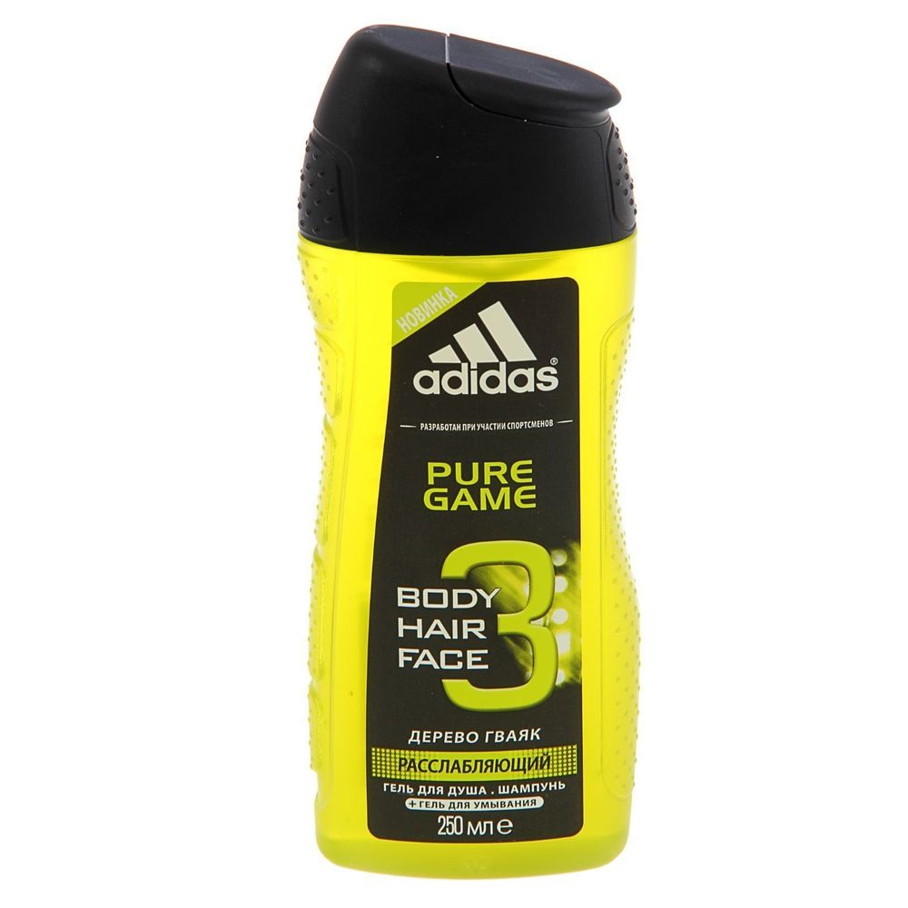 Adidas Body-Hair-Face Pure Game гель для душа, шампунь и гель для умывания для мужчин 250 мл
Adidas Body-Hair-Face Pure Game гель для душа, шампунь и гель для умывания для мужчин 250 мл