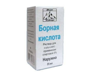 Борная кислота раствор 3% 25мл Флора Кавказа