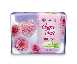 Sayuri Super Soft Прокладки ежедневные с ароматом зеленого чая 15см N36