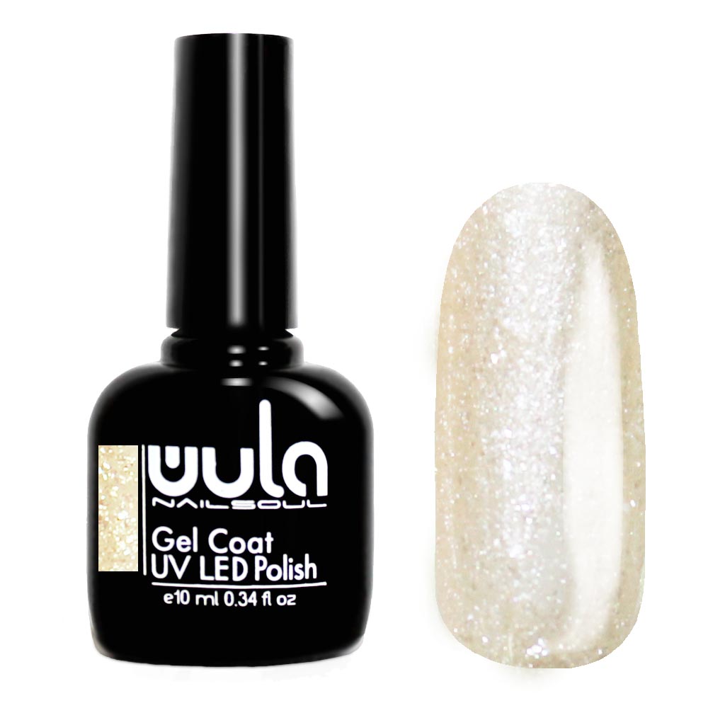 

Wula nailsoul гель лак 10мл тон 419 золотистый с искрящимися блёстками