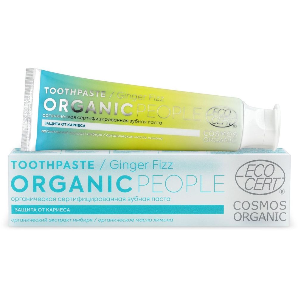 

Organic people Зубная паста ginger fizz органическая сертифицированная 85г