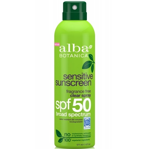 Alba Botanica Солнцезащитный спрей SPF50 Sensitive Clear Spray Sunscreen 177 мл