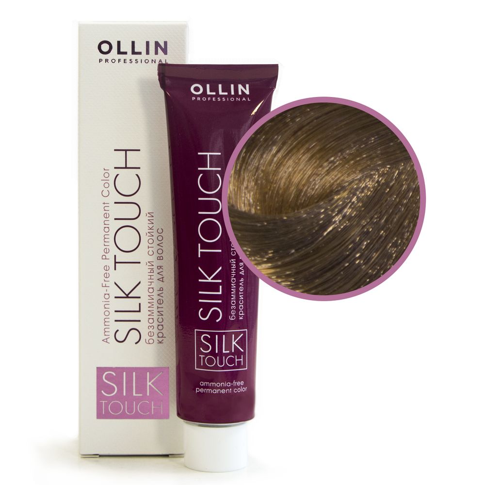 

Ollin Silk Touch 7/0 русый Безаммиачный стойкий краситель для волос 60мл