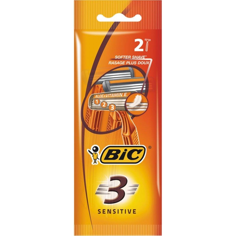 

Bic Бритвенный станок с 3 лезвиями BIC3 Sensitive для чувствительной кожи блистер 2 штуки