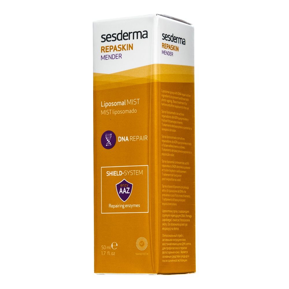 

Sesderma Repaskin Mender Liposomal mist Спрей-мист липосомальный предотвращающий фотоповреждения 50мл