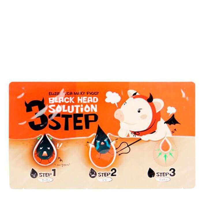 

Elizavecca Milky Piggy Патчи для удаления черных точек Black Head Solution 3 Step 1 шт.