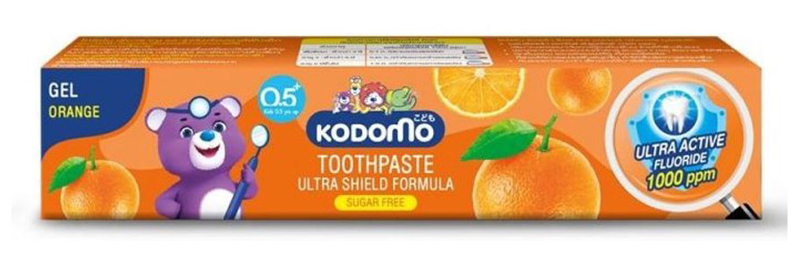 Lion Thailand Kodomo паста зубная гелевая для детей с 6 месяцев с ароматом апельсина 40г