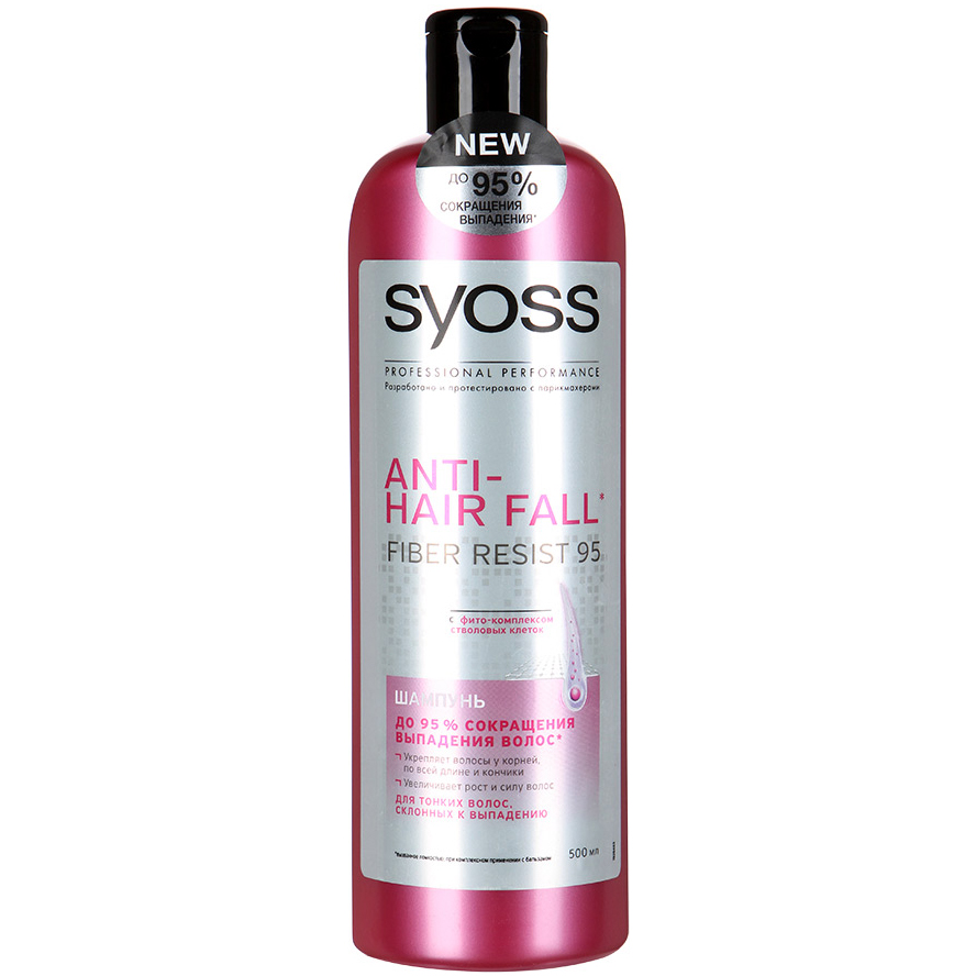 

Syoss ANTI-HAIR FaLL Шампунь для тонких волос склонных к выпадению 500мл