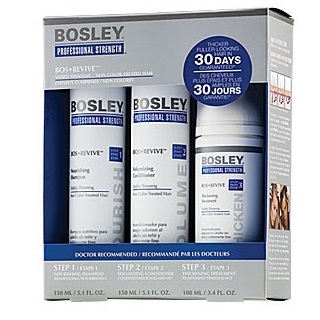 Bosley Система СИНЯЯ для  истонченных НЕОКРАШЕННЫХ волос (шампунь,кондиционер,уход)
