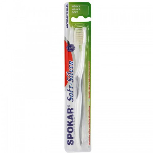

Spokar Silver soft Антибактериальная зубная щетка мягкая
