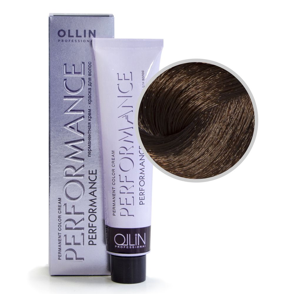 Ollin Performance 6/77 темно-русый интенсивно-коричневый Перманентная крем-краска для волос 60мл