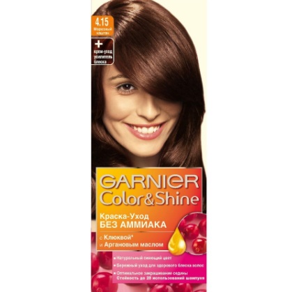 

Garnier (Гарньер) Color Shine краска-уход без аммиака № 4.15 Морозный каштан