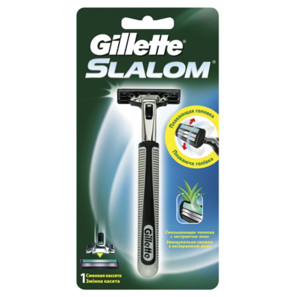 

Gillette Slalom станок +1 сменная кассета Зелёный