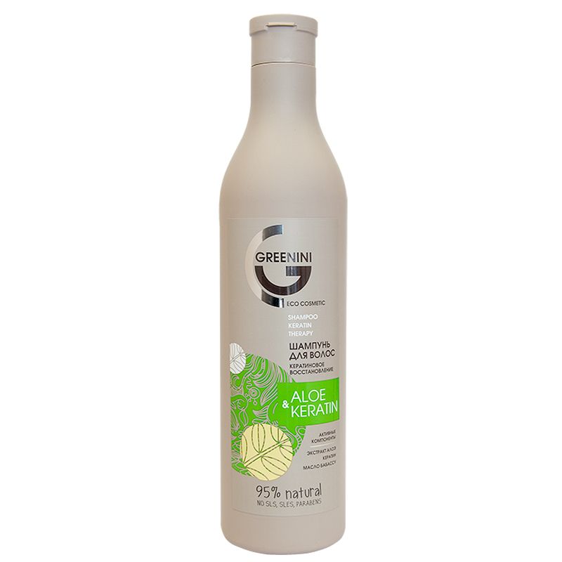 

Greenini Шампунь Aloe&Keratin кератин восстанавливающий 200мл