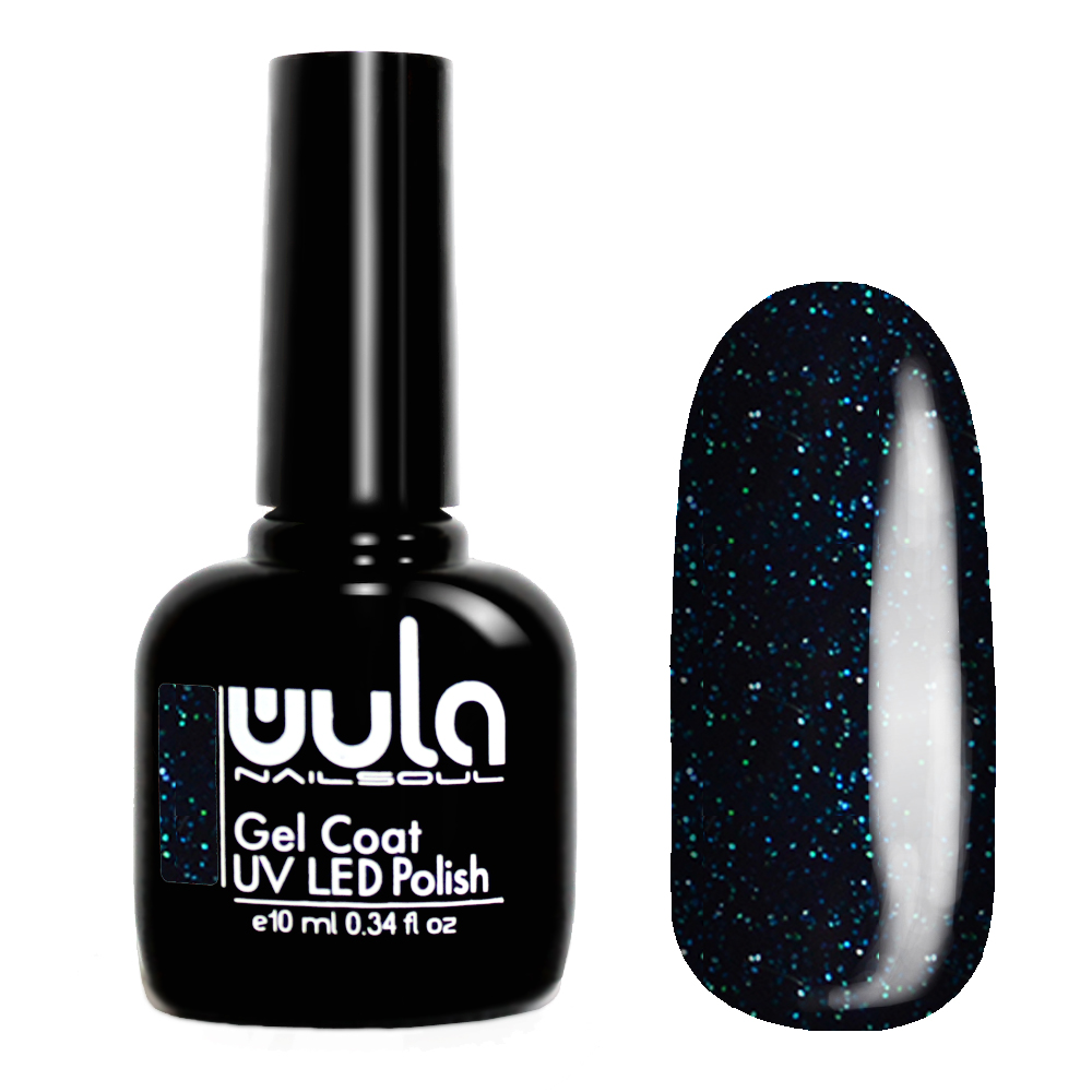 

Wula nailsoul гель лак 10мл тон 421 темный циан с синими блестками