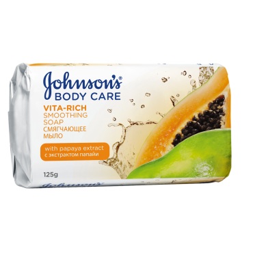 Джонсонс боди Care VITA-RICH Смягчающе мыло с экстрактом папайи 125 г