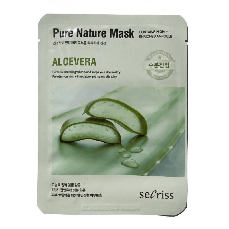 

Anskin Secriss Pure Nature Mask Pack- Aloevera Маска для лица тканевая 25мл