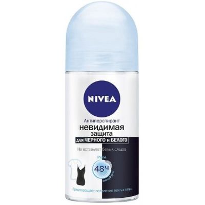 Nivea невидимая защита для черного и белого дезодорант ролик fresh свежий 50мл