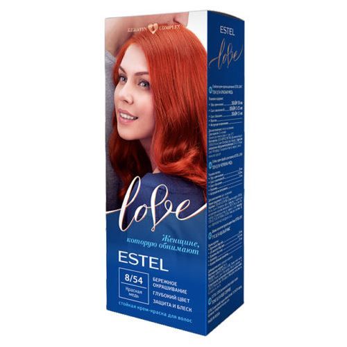

Estel Love Стойкая крем-краска для волос 8/54 красная медь