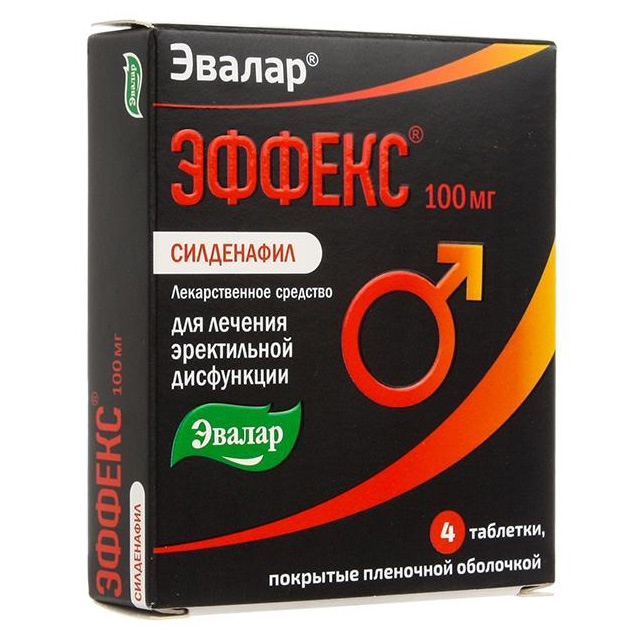 Эффекс силденафил таблетки п.п.о. 100мг N4  по выгодной цене в .