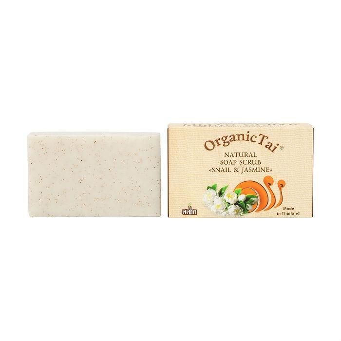 

OrganicTai Мыло-скраб натуральной Улитка и жасмин 100г