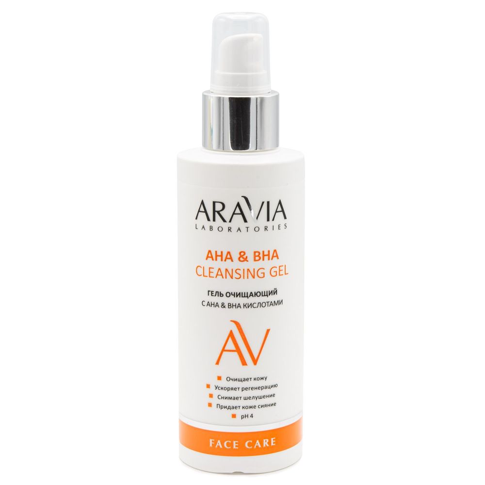 

Aravia Laboratories Гель очищающий с aha&bha кислотами aha&bha cleansing gel 150мл