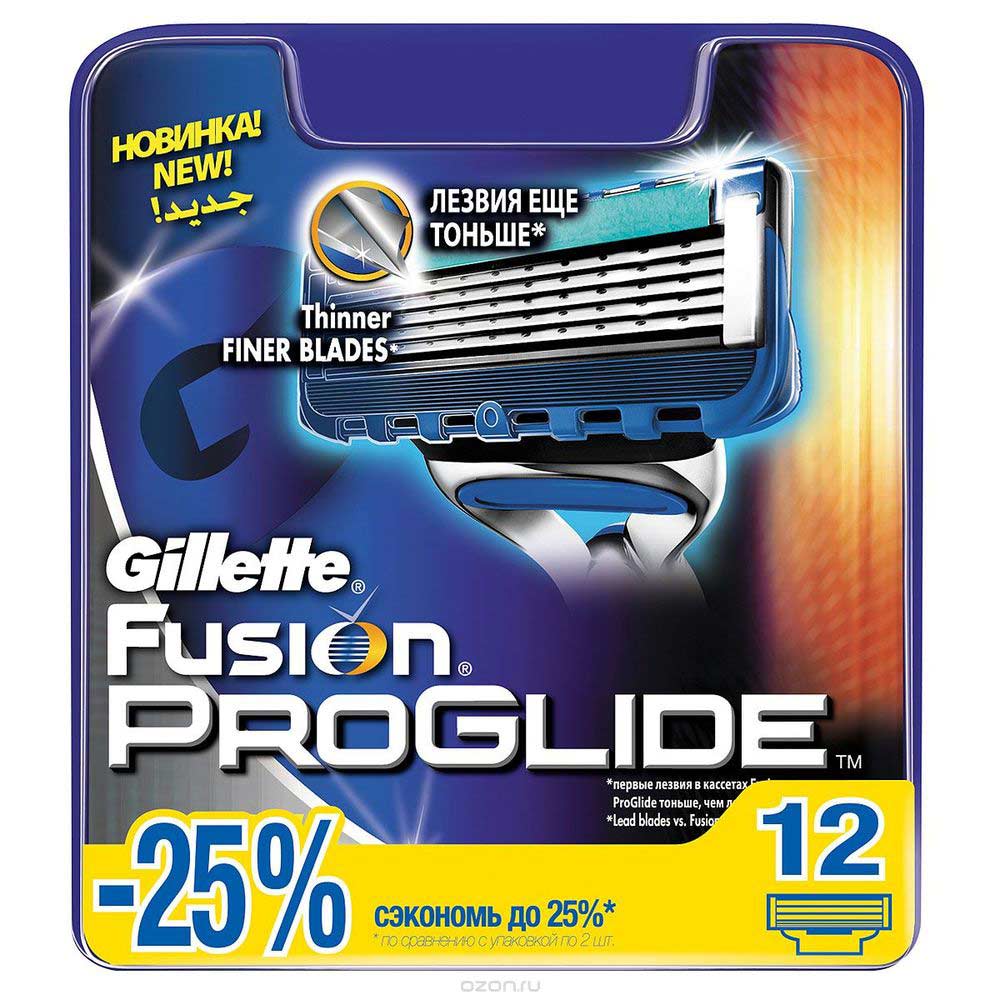 Gillette сменные кассеты Fusion ProGlide 12 шт