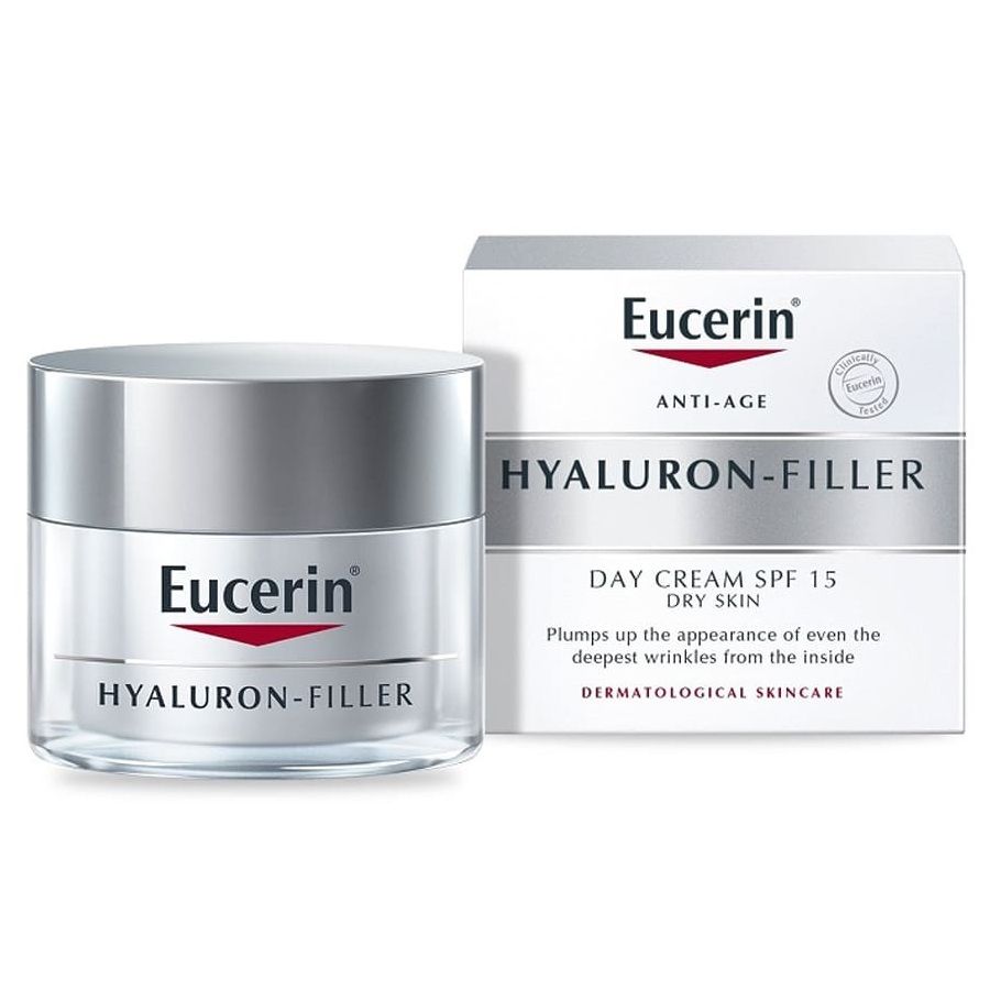Eucerin Hyaluron-filler Крем для ночного ухода 50мл+Крем для дневного ухода за сухой и чувствительной кожей SPF15 50мл