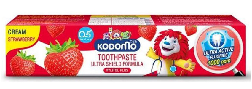 Lion Thailand Kodomo паста зубная для детей с 6 месяцев с ароматом клубники 65г