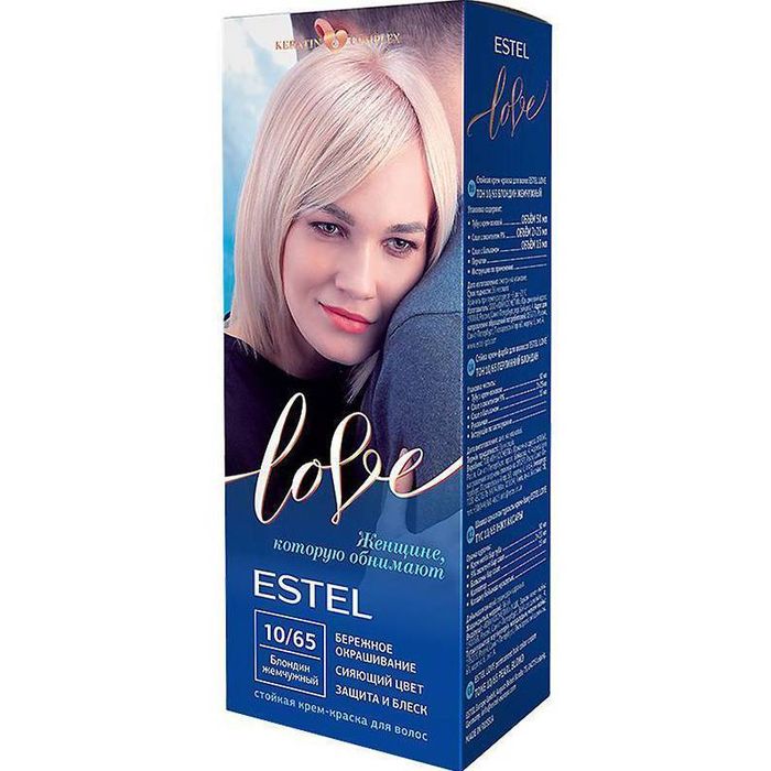 

Estel Love Стойкая крем-краска для волос 10/65 блондин жемчужный