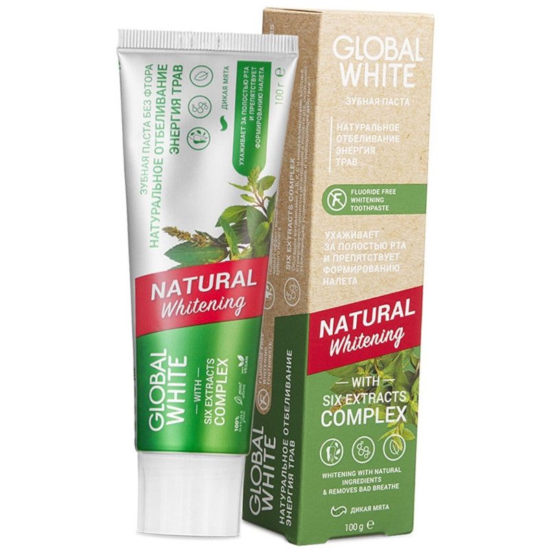 

Global white Зубная паста NATURAL WHITENING Натуральное отбеливание 100мл