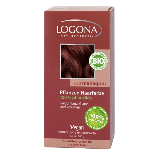 

LOGONA растительная краска для волос 050 махагон коричневато-красный 100g