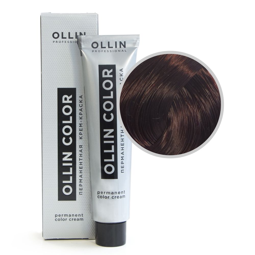 

Ollin Color 4/4 шатен медный Перманентная крем-краска для волос 60мл