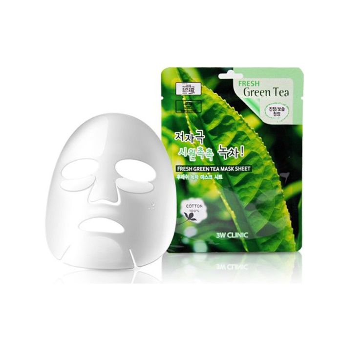 

3W Clinic Тканевая маска для лица Зеленый чай fresh green tea mask sheet N10