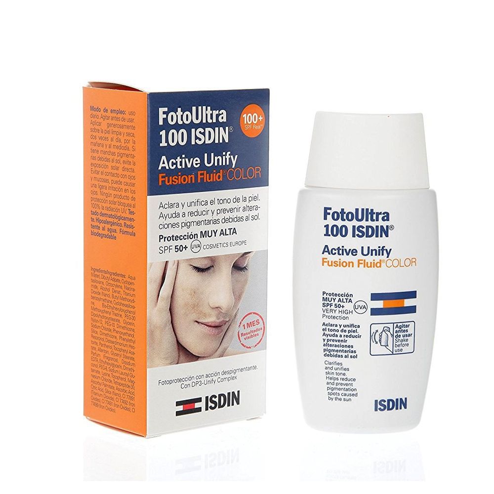 

Isdin Флюид тональный для лица FotoUltra 100 Active Unify Fusion Fluid COLO SPF 50+ 50мл