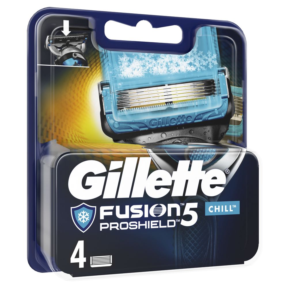 Gillette сменные кассеты Fusion ProShield Chill 4 шт