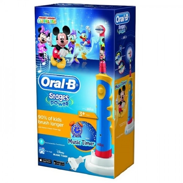 Oral-b зубная щетка электрическая детская mickey d10.513 (тип
