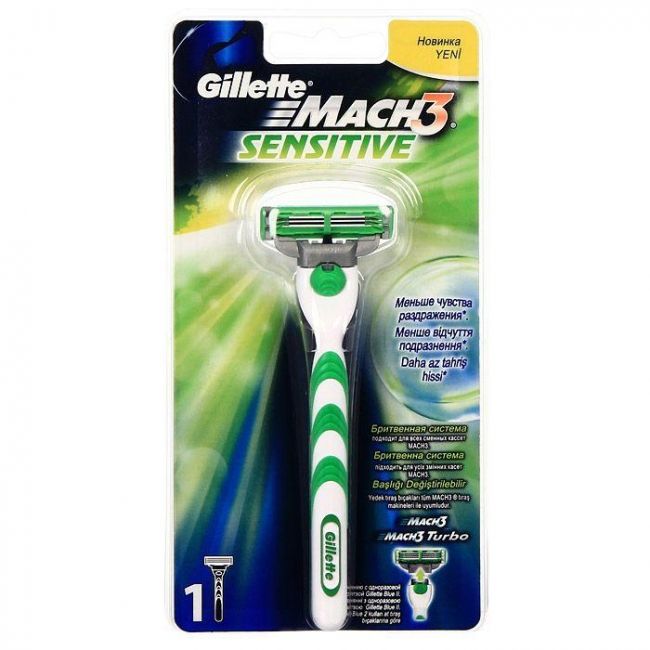 

Gillette Mach3 Sensitive станок +1 сменная кассета