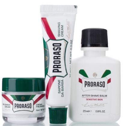 

Proraso Набор для бритья TOCCASANA Зелёный чай и овёс (крем для бритья, крем до бритья, бальзам после бритья)