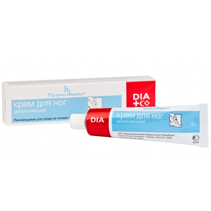 

Галенофарм DIA cosmetics крем для ног увлажняющий туба 30г
