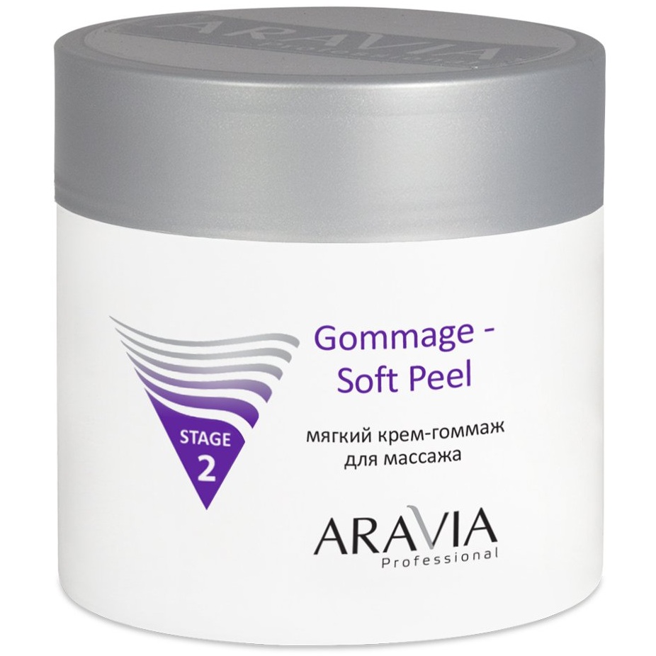 Aravia мягкий крем-гоммаж для массажа gommage soft peel 300мл