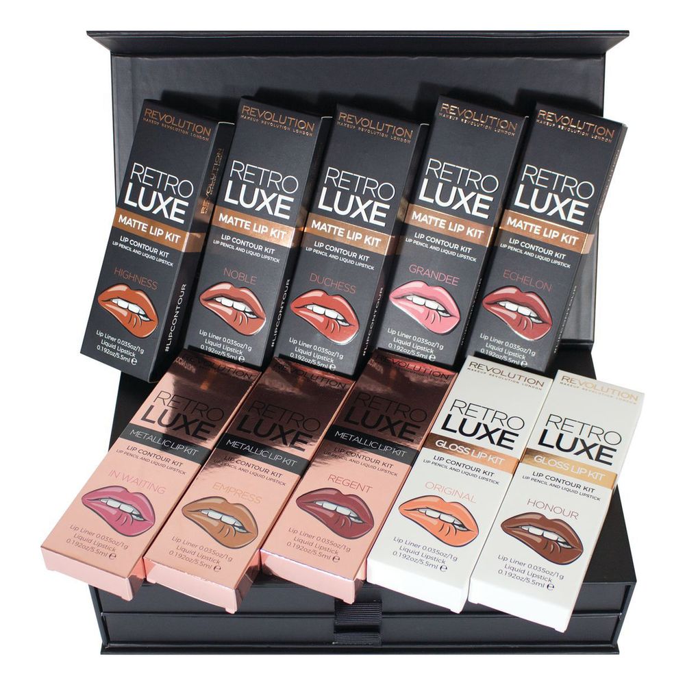 

Makeup Revolution Набор для макияжа Retro Luxe Lip Vault